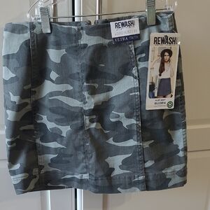 Rewash Ultra Stretch Cano Junior Zipper Back New York Skirt 11/12 New NeverUsed